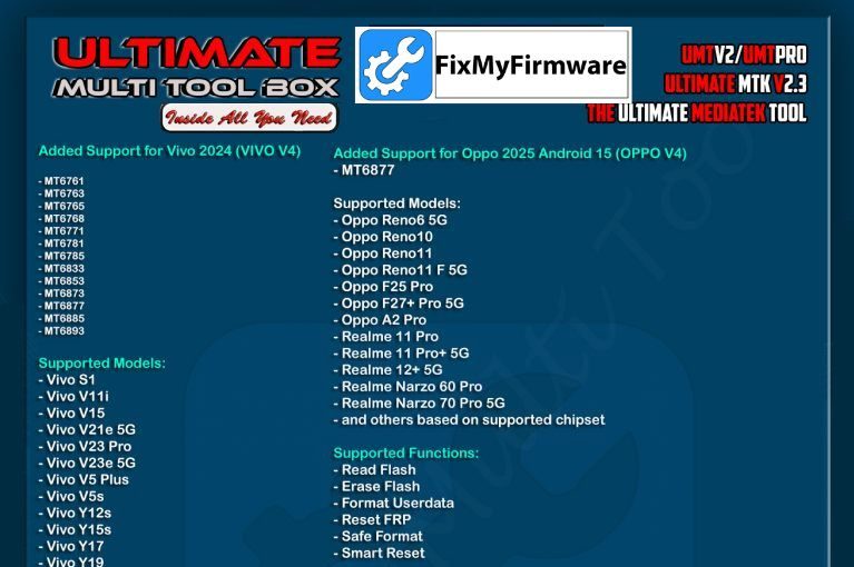 UMT Pro MTK2 v2.3 Android 15 Oppo/Vivo V4 Loader Support Free