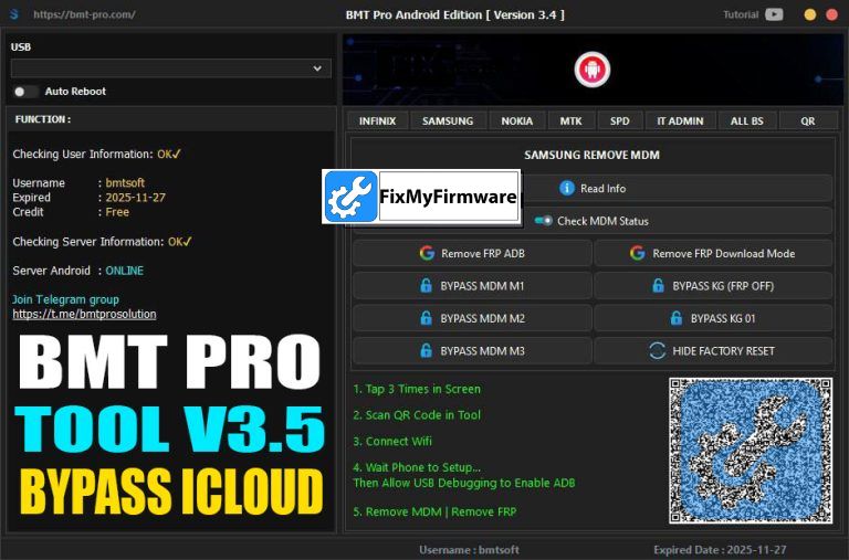 BMT PRO Tool V3.5 iCloud Unlock Free 2025