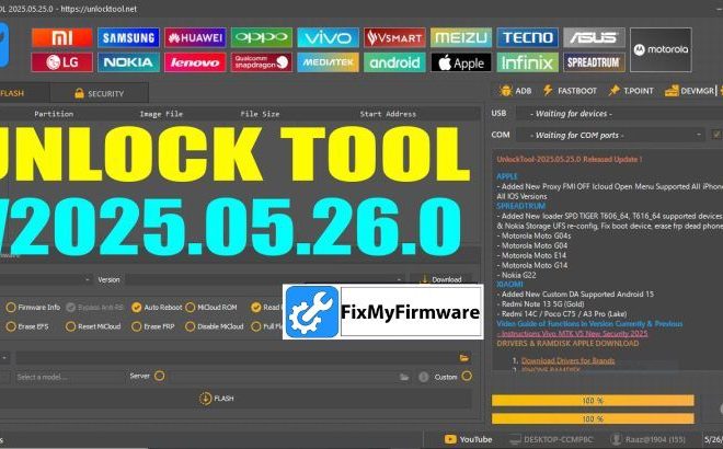 Unlock Tool v2025.05.26.0 Proxy FMI OFF & iCloud Open Menu