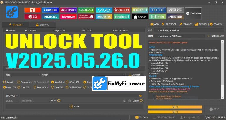 Unlock Tool v2025.05.26.0 Proxy FMI OFF & iCloud Open Menu
